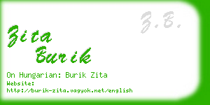 zita burik business card